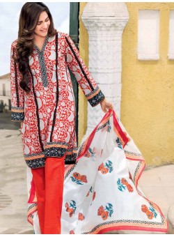 Unstitch, Branded, Women's/Girls Collections,Block Print Cotton Printed Shirt,Dupatta and Dyed Salwar Kameez(3pcs)