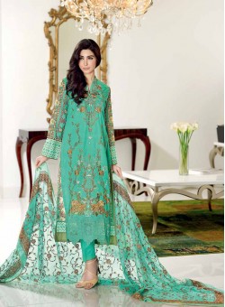 Unstitch, Branded, Women's/Girls Collections,Chiffon Embroidered Front & Back,Chiffon Dupatta and Dyed Salwer Kameez(3pcs)