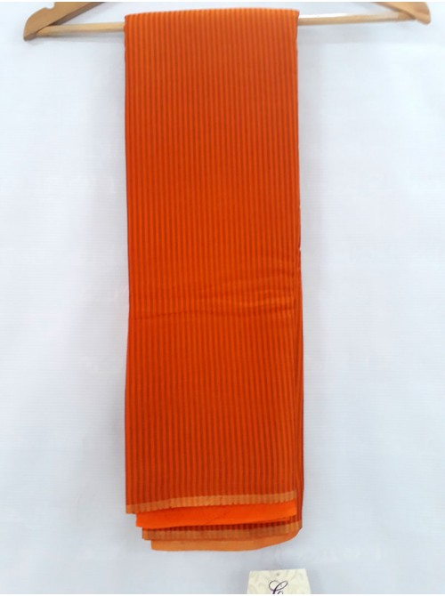 Orange Stripe Chiffon Saree MH-1